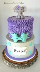 purple elephant cake