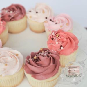 ombre rosette cupcakes