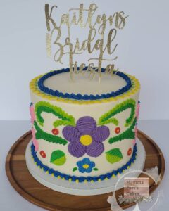 fiesta bridal shower cake