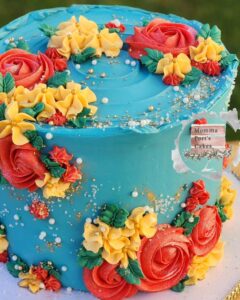 rosette colorful cake